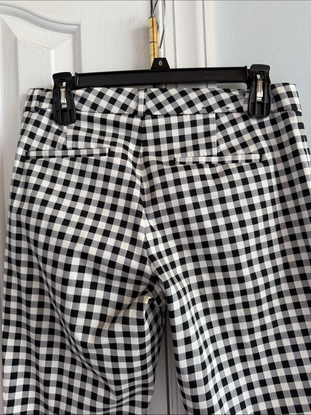 Banana Republic Navy Gingham Ryan Fit Pants size 4P - Picture 5 of 10